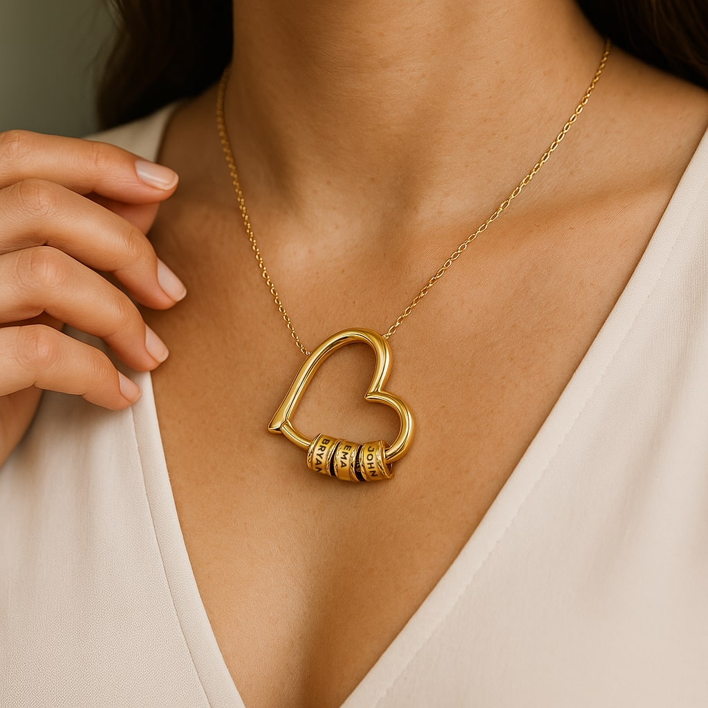 Engraved Heart Pendant with Custom Name