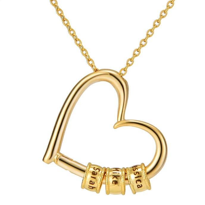 Engraved Heart Pendant with Custom Name