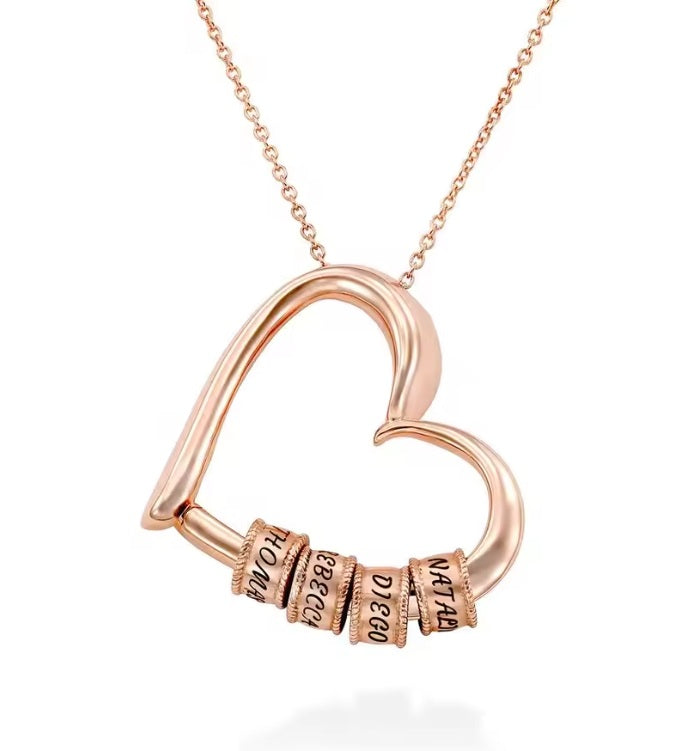 Engraved Heart Pendant with Custom Name