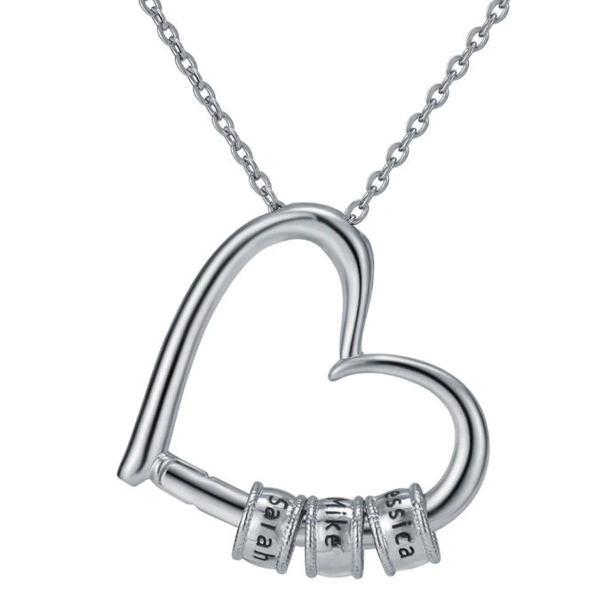 Engraved Heart Pendant with Custom Name