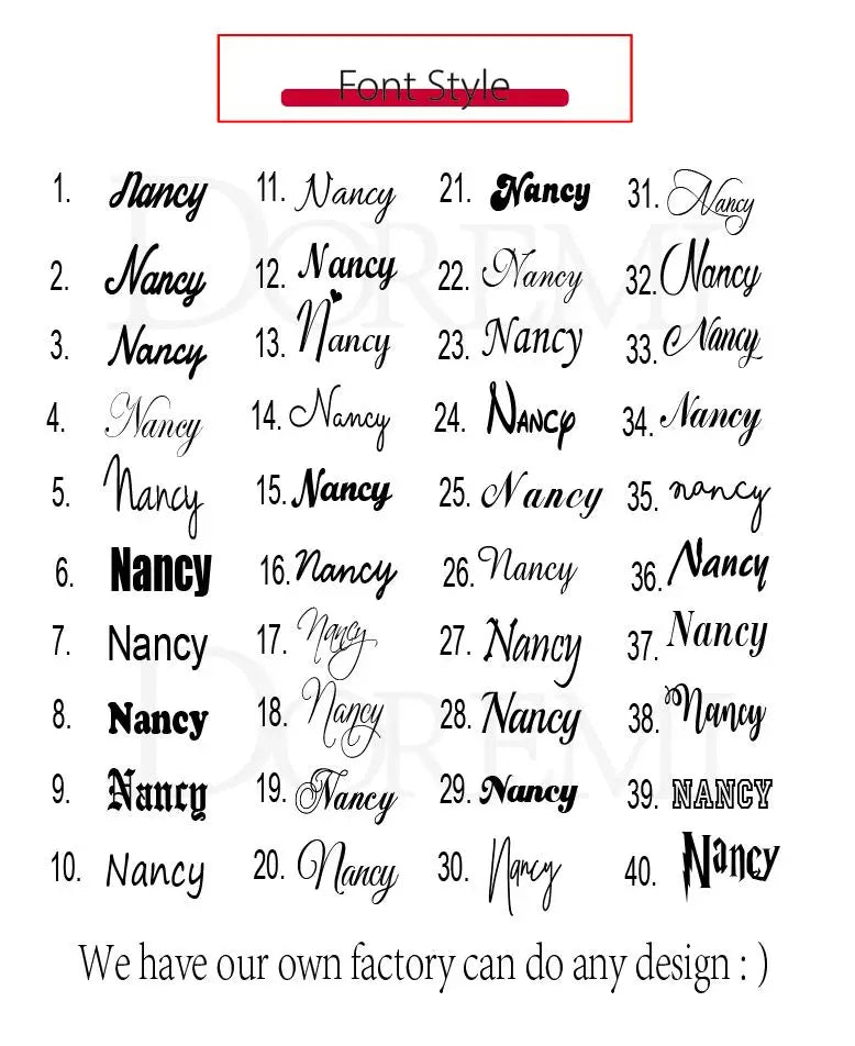 DOREMI Custom Name Gift Jewelry Thanksgiving Mother's Day Engraved DIY Beaded Women's Necklace