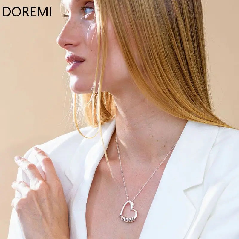 DOREMI Custom Name Gift Jewelry Thanksgiving Mother's Day Engraved DIY Beaded Women's Necklace