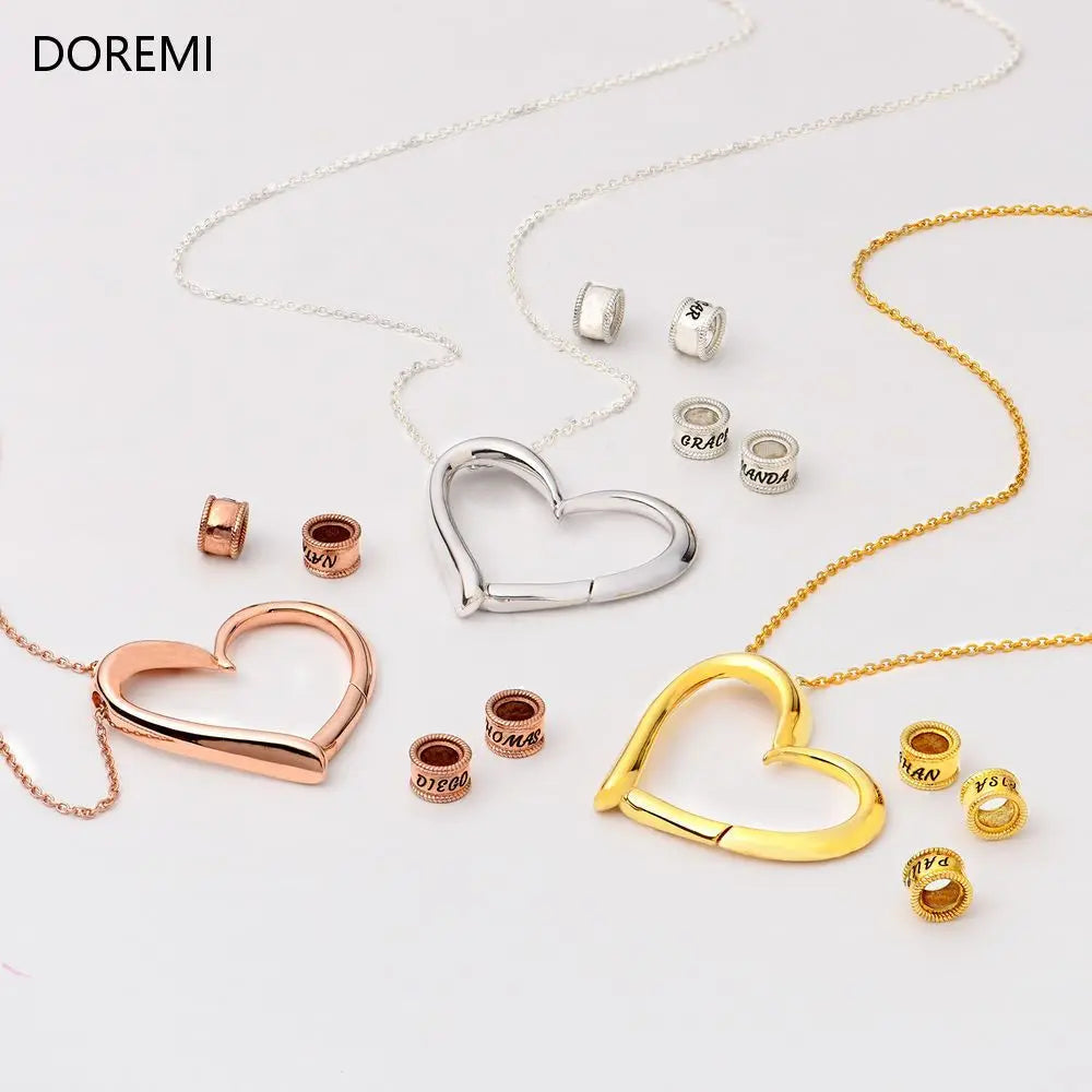 DOREMI Custom Name Gift Jewelry Thanksgiving Mother's Day Engraved DIY Beaded Women's Necklace