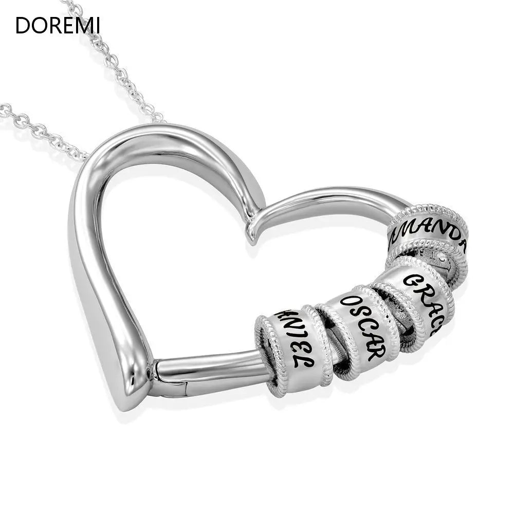 DOREMI Custom Name Gift Jewelry Thanksgiving Mother's Day Engraved DIY Beaded Women's Necklace