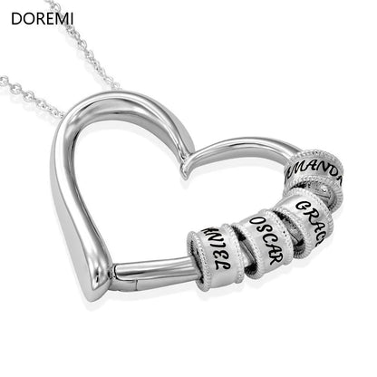 DOREMI Custom Name Gift Jewelry Thanksgiving Mother's Day Engraved DIY Beaded Women's Necklace