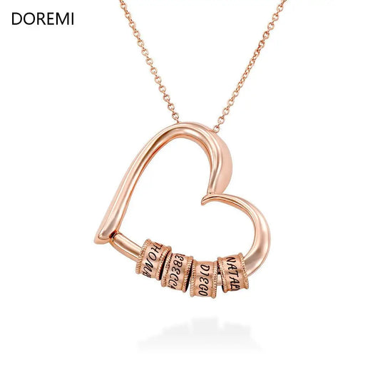 DOREMI Custom Name Gift Jewelry Thanksgiving Mother's Day Engraved DIY Beaded Women's Necklace