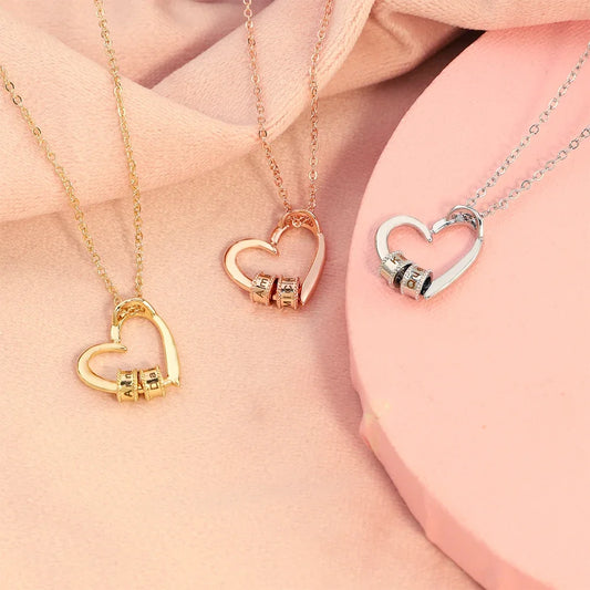 Engraved Heart Pendant with Custom Name